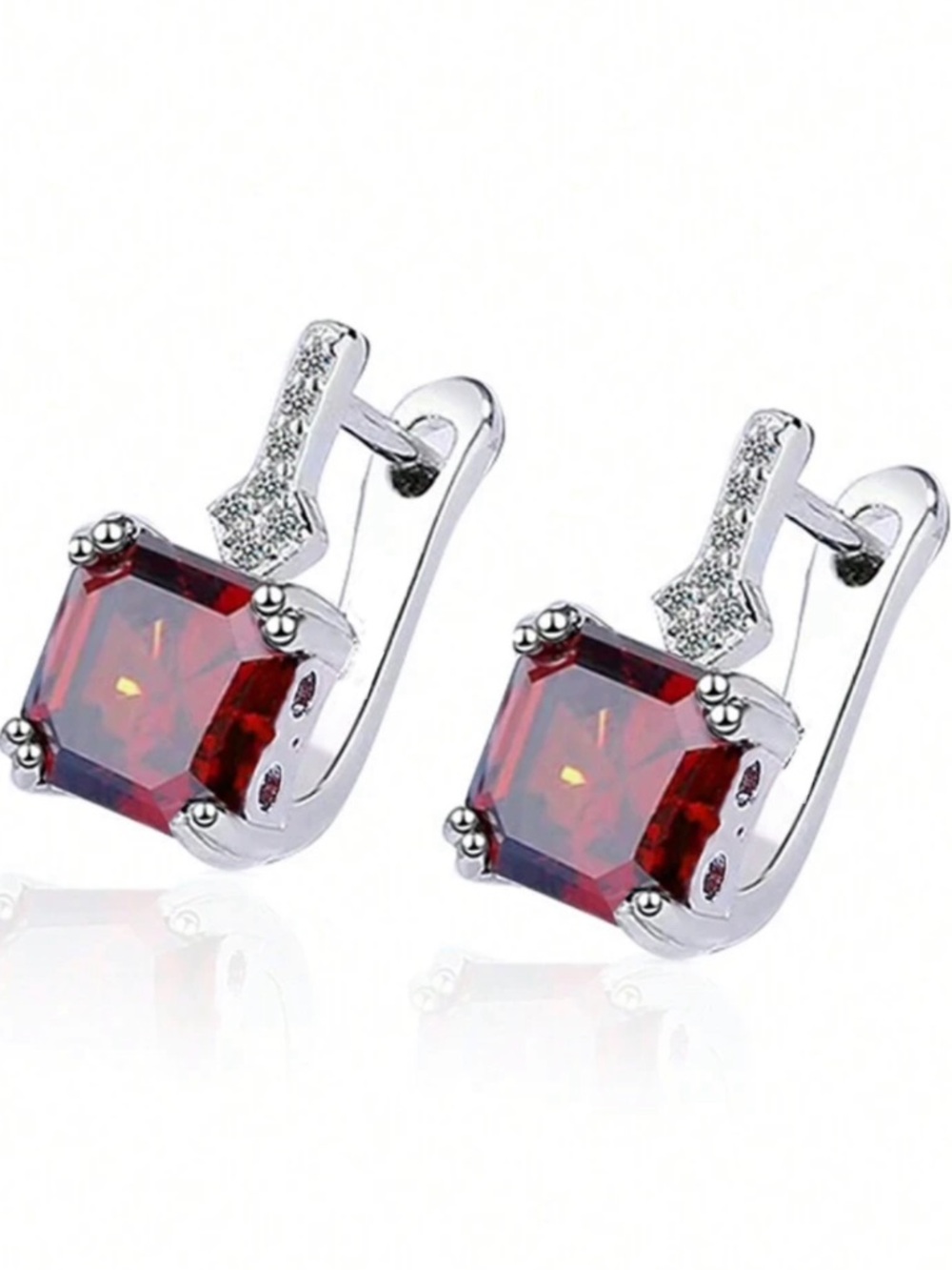 Ruby Red Garnet Earrings